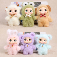 Porte-clés pendentif en peluche super douce en forme d'animal, 15 cm, en coton PP écologique, design mignon, cadeau d'anniversaire