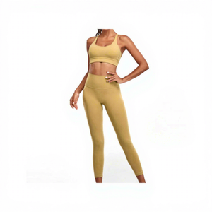 Fashion Style Reversible Solid Front Logo Women <b>Yoga</b> <b>Set</b> 7-Piece Active Stretch Spandex/Nylon Sportswear Wholesale Made Pakistan - Product Image 1
