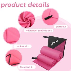 Serviette de sport en microfibre super absorbante, séchage rapide, design uni tricoté carré, pour le camping, les voyages, la plage et les adultes - Product Image 3
