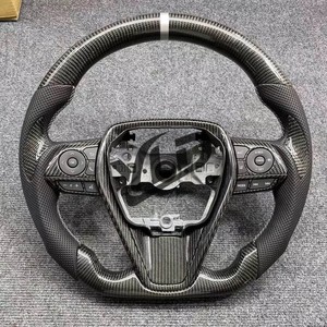 Volant de voiture en fibre de carbone personnalisé YLD pour Toyota Camry Corolla E210 (2019-2022), fond plat - Product Image 1