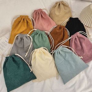 Hot Sale OEM Small Corduroy Fabric <b>Drawstring</b> <b>Pouch</b> Customized Corduroy Gift <b>Pouch</b> for Jewelry - Product Image 3