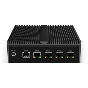 Goedkope Industriële Mini Pc J6412/J6413 2.5Ghz Quad Core 4X2.5G Ethernet M.2 Nvme 4G 5G Model 32G Ingebouwde Firewall Mini Box Pc