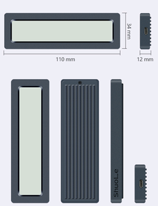 10Gbps SHUOLE HDD SSD Box M.<span class=keywords><strong>2</strong></span> NVMe PCIe behuizing naar USB <span class=keywords><strong>3.2</strong></span> SSD behuizing 4TB type C voor M.<span class=keywords><strong>2</strong></span> HDD met groot LCD-scherm - Product Image 6
