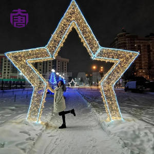 Luces LED Impermeables IP65 Personalizadas, Arco de Estrellas, Iluminación Decorativa Navideña, Decoración de Jardín para Fiestas en Interiores y Exteriores - Product Image 2