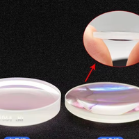 Lentille de collimation laser à fibre optique 1064nm en verre de silice fondue, ménisque biconvexe pour multipuissance