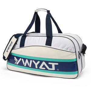 Bolsa de Hombro Personalizada de Lona y PU para Raquetas de Bádminton y Tenis, Bolsa Deportiva para 3-6 Raquetas - Product Image 1