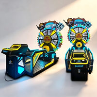 Machine de jeu d'arcade de tir aux ballons colorés, à monnayeur, avec lumières clignotantes, type flipper, interactive en anglais, pour divertissement de fête d'enfants