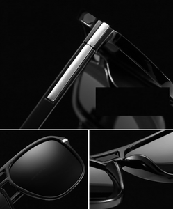 ブルーレンズパイロットサングラス男性用金属フレーム駆動シェード眼鏡 - Product Image 5