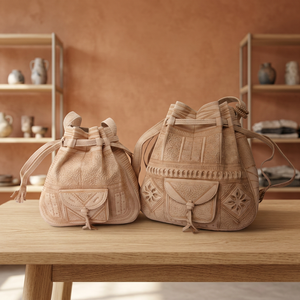 Mochila de Cuero Genuino Hecha a Mano con Cierre de Cordón, Estilo Clásico, Bolsa de Viaje Resistente para Mujer - Product Image 4