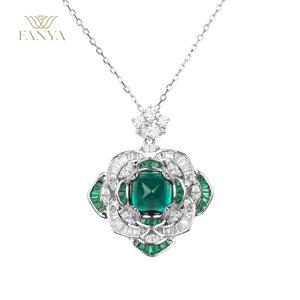 FYXL1164 Luxurious, Lively, Exquisite, and Elegant Large <b>Floral</b> Design Green Pendant - Product Image 1
