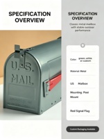 Usps – boîte postale prioritaire étanche près de moi, boîte aux lettres américaine en métal pour les lettres et les messages en plastique
