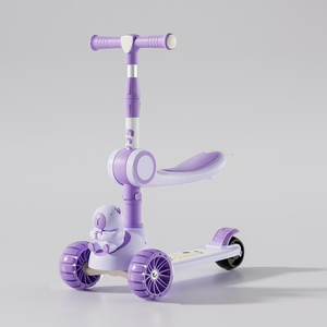 Trottinette pour enfants en gros, trottinette pliable à 3 roues pour enfants, hauteur réglable, <span class=keywords><strong>planche</strong></span> à roulettes, trottinette pour bébé avec siège, lumière et musique - Product Image 2