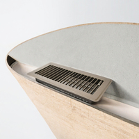 Grille de ventilation murale en acier galvanisé robuste Eayvent avec registre à lames opposées pour système CVC extérieur