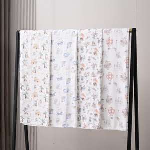 <strong>Personalised</strong> Receiving Custom Newborn Wholesale Organic Cotton Muslin Super Soft Swaddle Cotton <strong>Baby</strong> <strong>Blanket</strong> - Product Image 2