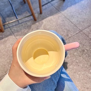 Ceramic Mug With <b>Lid</b> And Spoon Cartoon Dog Design For <b>Coffee</b> Breakfast Home Use Spring 2025 New Style Single <b>Cup</b> - Product Image 2