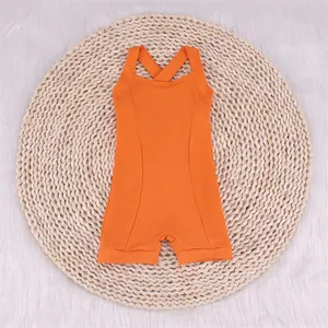 Wholesale Custom Children Clothes Summer Ruffled Design Skirt Nylon Girl Kids Yoga Set