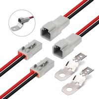 Kabel Harness Listrik DTP 2 Pin IP68 Tahan Air 12V PVC Konduktor Tembaga Berlapis Timah Pria Wanita Otomotif LED Kerja IATF 16949