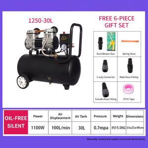 Compresseurs d'air électriques portables chinois bon marché de 1,5 CV, 8 L, 220 V à entraînement direct pour la <span class=keywords><strong>peinture</strong></span> au <span class=keywords><strong>pistolet</strong></span> - Product Image 3