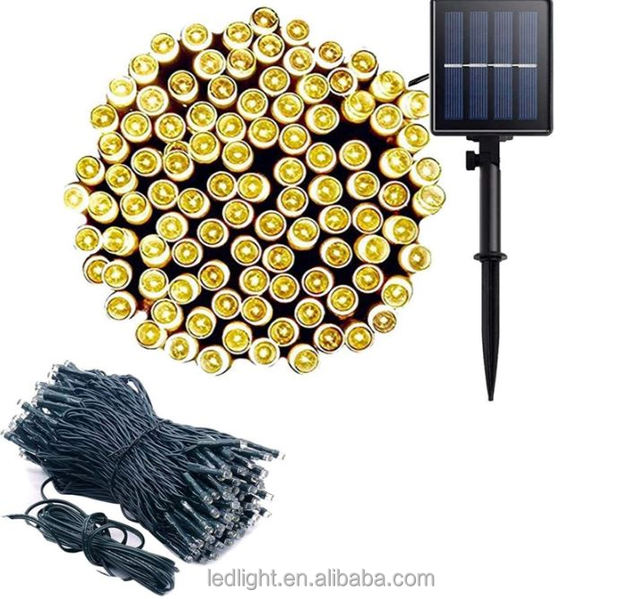 LED Solar String Lights 8 Modes Copper Fairy Twinkle Lights for Indoor Christmas Party Decorations Waterproof Outdoor IP44