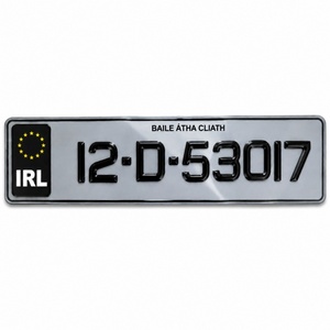Placas de Matrícula 3D en Gel con Números en Relieve, Letras de Plástico Abombadas, Acabado Acrílico Cromado Reflectante, 52*11cm, Ajuste Universal, Resistentes a los Rayos UV, Personalizadas - Product Image 1