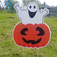 Panneau publicitaire extérieur personnalisé en PVC pour Halloween, support de rangement en PVC, enseigne de jardin