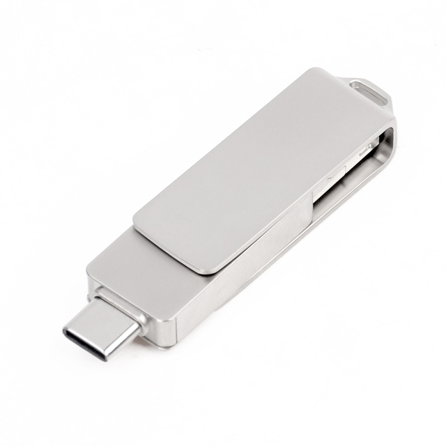 3 in 1 Metal Pendrive Custom Logo 8GB-128GB Type-C USB3.0 OTG Flash Drive Promotional