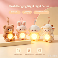 Veilleuse personnalisée en peluche, lampe suspendue pour lit, porte-clés lumineux en peluche douce, idéal pour la décoration de dortoir et chambre, cadeau, vente en gros