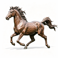 Sculpture de cheval en bronze moulé, statue de cheval au galop, figurine d'animal en métal, taille et couleur personnalisées, décoration pour la maison, le bureau ou le jardin