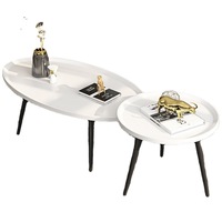 Table basse de salon simple scandinave moderne avec pieds en bois pour petits appartements ou canapés Table d'appoint pour le thé