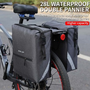 <span class=keywords><strong>Sacoche</strong></span> de vélo grande capacité 28L, imperméable, réfléchissante, pour <span class=keywords><strong>porte</strong></span>-bagages arrière - Product Image 2