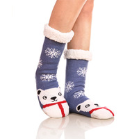 Pantoufles duveteuses pour femmes, chaussettes confortables, chaud, hiver, doux, épais, polaire, noël, antidérapant, bas de maison, collection