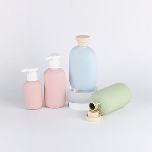 カスタムカラーHDPEコンテナ200ml 300ml 500mlソフトフェルト表面フリップトップキャップ付きヘアケア製品用 - Product Image 2