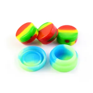 Vente en gros 3ml 5ml 7ml 9ml petit conteneur en Silicone personnalisé coloré multicolore conteneur en Silicone pot pour le stockage de l'huile d'extrait