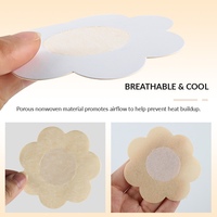 Cache-tétons jetables en forme de fleur, non tissés, invisibles, ultra-fins de 0,2 mm, respirants, en forme de cœur, vente en gros
