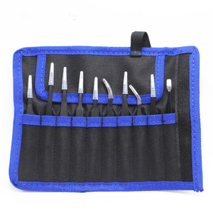 Juego de Pinzas Antiestáticas de Acero Inoxidable, 10 Piezas, para Manualidades, Electrónica, Joyería y Trabajo de Laboratorio - Product Image 1