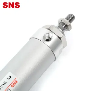SNS Mal Series Aluminium Alloy Mini Pneumatic Air Cylinder dengan PT/NPT Port