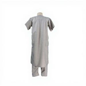 CCY <span class=keywords><strong>Qamis</strong></span> d'été pas cher pour enfants musulmans du Maroc, manches courtes, style Boubou Homme, sensation coton-lin, <span class=keywords><strong>ensemble</strong></span> Thobe pour garçons, idéal Ramadan - Product Image 5