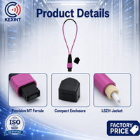 Modul Loopback Serat Optik Kexint MPO MTP 12/24 Serat Multimode SM Low Loss LSZH untuk Pengujian Jaringan Transceiver 40G 100G