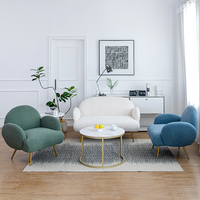 Mode confortable tissu minimaliste salle à manger café chaise Club hall Accent chaise simple canapé paresseux canapé