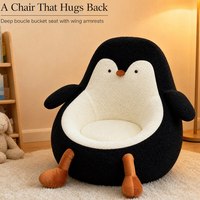 Fauteuil pour enfants avec accoudoirs en forme d'ailes de pingouin, mini canapé pour tout-petits, canapé pour enfants pour la crèche, la salle de jeux, la maternelle