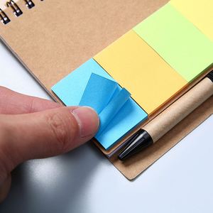 Wholesale Kraft Cover Spiral Notebook with Sticky Notes Custom Logo Kraft <b>Notepad</b> with <b>Pen</b> for Sale - Product Image 5