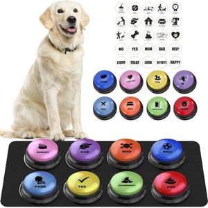 Bouton son jouet de <span class=keywords><strong>Communication</strong></span> pour animaux de compagnie pour chiens en plastique voix cloche aide à la formation pour soulagement de l'ennui dialogue enregistrable - Product Image 6