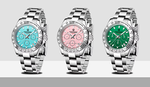 Nouvelle montre sport à quartz pour homme PAGANI DESIGN 1727 couleur rose, marque haut de gamme, luxe, étanche, VK63, mode décontractée, montre-bracelet 2022 - Product Image 5