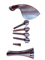 Customized Available High Grade Violin Parts Accessories Set with Pegs Tailpiece and Chin Rest