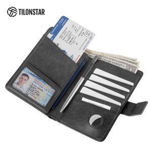 TILONSTAR TPW101 con Clip para Bolígrafo y Funda para AirTag, Tarjetero de Gran Capacidad, Cartera de Cuero con Protección RFID, Porta Pasaportes - Product Image 4