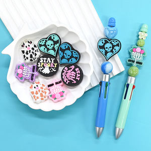 उच्च गुणवत्ता वाली थोक बिक्री फैशन रंगीन हेलोलीन भूत pvc Pvc फोकल beads - Product Image 3