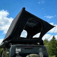 Tente de toit de voiture pliable, imperméable, en aluminium, à ouverture latérale, coque rigide, avec accessoires, pour le camping en plein air
