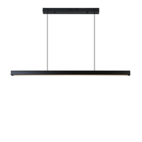 Luminaire suspendu linéaire LED en aluminium contemporain pour îlot de cuisine moderne et élégant, luminaire de table longue, lustre