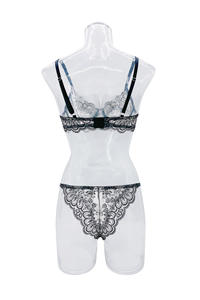 Lencería Sexy de Encaje Elegante para Mujeres, Conjunto Íntimo Transparente con Diseño Floral, Sensual y Exótico - Product Image 6