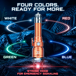 ไฟฉาย LED XML2 4 สี พร้อมที่ตัดเข็มขัดนิรภัยแบบซ่อน  ตัวกระจายแสงแบบนุ่มนวล สำหรับตั้งแคมป์ กรณีฉุกเฉิน  ชาร์จในรถยนต์ได้  ไฟฉายแบบชาร์จ USB-C - Product Image 4